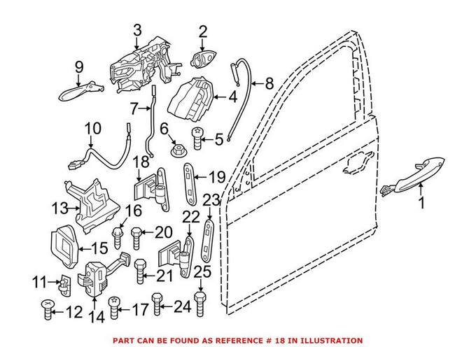 Door Hinge = Front Passenger Side Upper